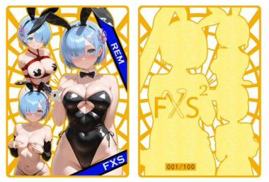 FXS Custom - Bunny Girl Paradise V2 Custom Metal Cards