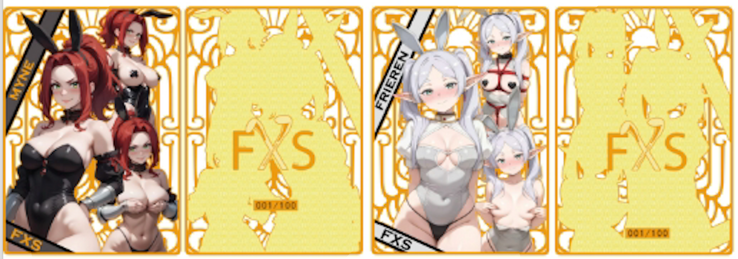 FXS Custom - Bunny Girl Paradise Metal Cards
