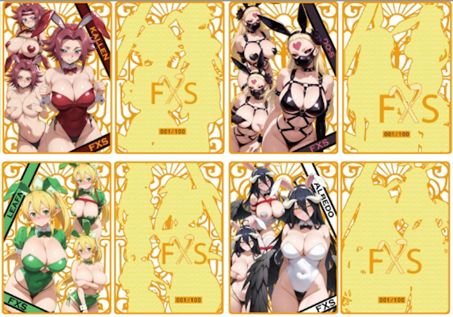 FXS Custom - Bunny Girl Paradise Metal Cards