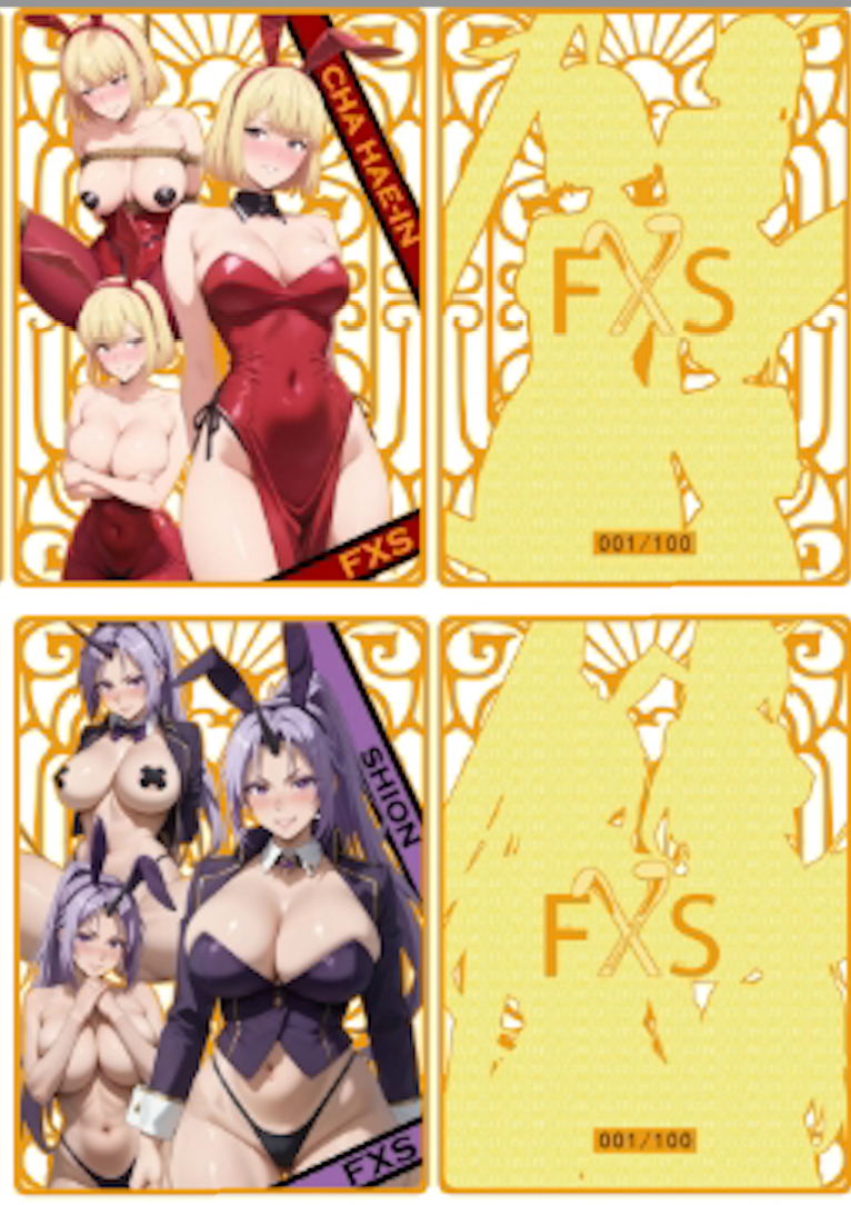 FXS Custom - Bunny Girl Paradise Metal Cards